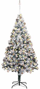 vidaXL Árvore de Natal Artificial Branco 180 cm PVC, Aço e Plástico