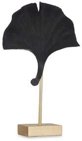 Figura Decorativa Flor Preto Poliresina (8 X 37 X 24,5 cm)