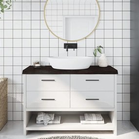 vidaXL Bancada p/ WC 120x50x(2-6)cm madeira tratada maciça castanho