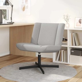 vidaXL Cadeira giratória Cinza Nuvem 63 x 75 x 76 cm tecido