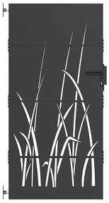 Portão de Jardim Preto 105 x 175 cm Aço com Revestimento em Pó