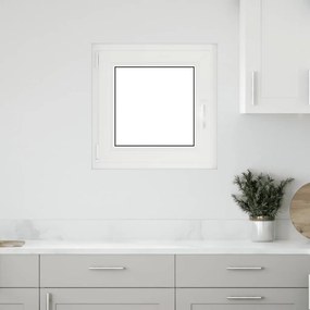 vidaXL Janela de porão "RISOR" 50x50 cm oscilobatente DIN esquerda branca