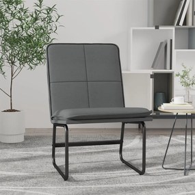 Cadeira lounge 54x75x76 cm couro artificial cinzento