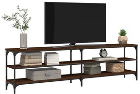Móvel TV 180x30x50cm derivados madeira/metal carvalho castanho