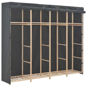 vidaXL Roupeiro 200x40x170 cm tecido cinzento