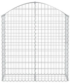 Cesto gabião arqueado 100x30x100/120 cm ferro galvanizado