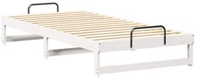 Estrutura de Cama com Alças Branco 100 x 200 cm