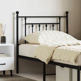 vidaXL Cabeceira de cama 80 cm metal preto