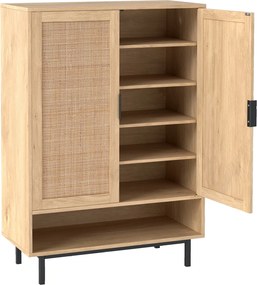 Sapateira, 75 x 35 x 108 cm, Prateleiras Reguláveis e Removíveis, Natural