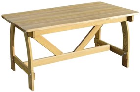 Mesa de jardim 150x74x75 cm madeira de pinho impregnada
