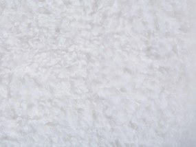 Tamborete em tecido branco com arrumação SHEEP Beliani