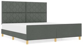 Estrutura de Cama vidaXL Cinza Escuro 180x200 cm de Tecido