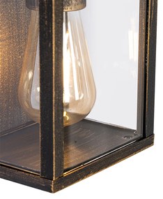 Candeeiro de parede vintage ouro antigo 38 cm 2 luzes IP44 - Charlois Industrial,Clássico / Antigo