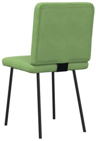 Cadeiras de jantar 2 pcs veludo verde-claro