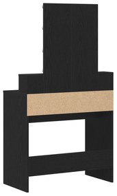 Mesa de Maquiagem com Espelho e Luzes LED Carvalho Preto Madeira Engen