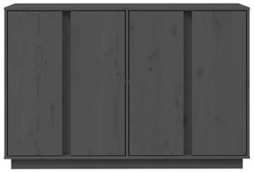 Aparador 120x35x80 cm madeira de pinho maciça cinza