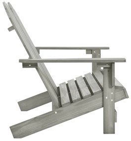 Cadeira de jardim Adirondack 2 lugares abeto maciço cinzento