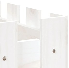 Canteiro elevado design cerca 100x50x50 cm pinho maciço branco
