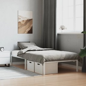 vidaXL Estrutura de cama 100x190 cm metal branco