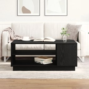 Mesa de Centro em Carvalho Preto 102x55x43 cm Feita de Madeira de Enge