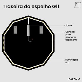 Espelho atípico com LED G11