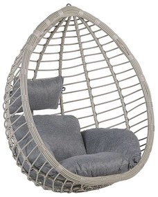 Cadeira suspensa em rattan cinzento TOLLO Beliani