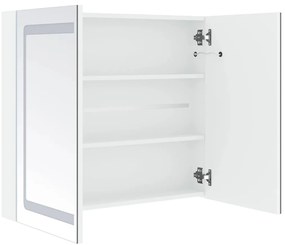 Armário espelhado para casa de banho com LED 80x12,2x68 cm