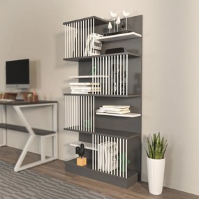 Estante Arya – Antracite e Branco – 80x160x24,6 cm