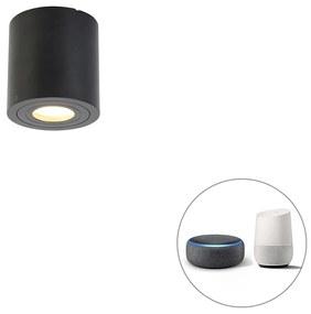 LED Foco de teto moderno preto redondo IP44 com Wi-Fi GU10 - Capa Moderno