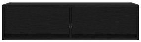 Armário de TV vidaXL Preto Carvalho 100x31x25,5 cm Madeira de engenhar