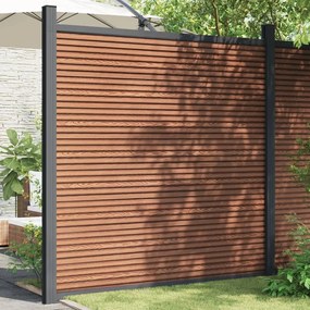 Painel de vedação WPC 180x186 cm castanho