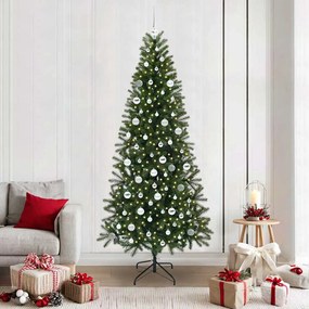vidaXL Árvore de Natal Artificial com 300 LEDs Verde 210 cm PE e PVC