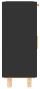 Aparador 60x30x75 cm pinho maciço/vime natural preto
