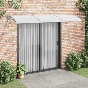 Toldo p/ porta 300x75 cm policarbonato cinzento