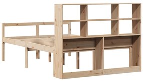 Cama com estante sem colchão 120x190 cm pinho maciço