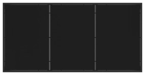 Conjunto de Jantar para Jardim 7 Peças Preto Vime PE