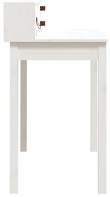 Secretária 110x50x93 cm madeira de pinho maciça branco