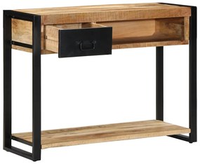 Mesa consola 100x35x75 cm manga de madeira áspera maciça