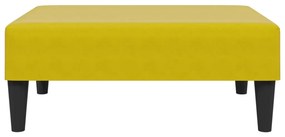 2 pcs conjunto de sofás veludo amarelo