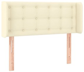 Cabeceira de cama c/ LED 83x16x78/88 cm couro artificial crème