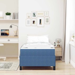 Estrutura da Cama Azul 90 x 190 cm Tecido de veludo côtelé