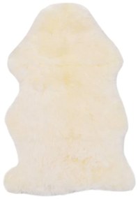 vidaXL Tapete em pele de carneiro 60x90 cm branco