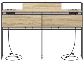 Cabeceira de armazenamento com cabeceira Carvalho sonoma 140 cm