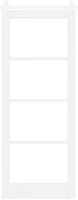 Conjunto de Porta Deslizante vidaXL com Ferragens Branca 83x211 cm Mad