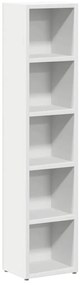 Armários para CD 2 pcs 21x16x93,5 cm contraplacado branco