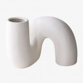 Vaso em Cerâmica Mardig Branco - Sklum