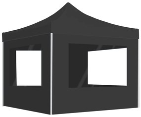 Tenda dobrável profissional c/ paredes alumínio 3x3m antracite