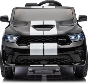Carro elétrico para Crianças 2 a 5 anos, 12V Dodge Durango Rodas de espuma EVA, assento Couro ecológico e Comando Preto