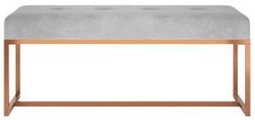 Banco 110x36x45 cm veludo cinzento