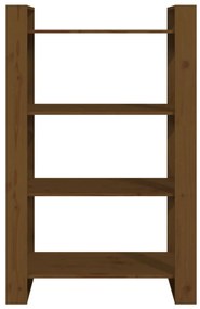 Estante/divisória 80x35x125 cm madeira maciça castanho mel